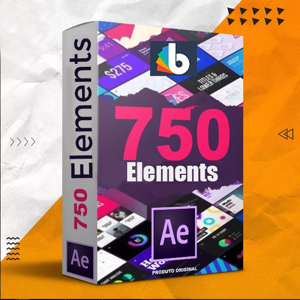 750 Elements Editable Templates After Effects Graphics Pack