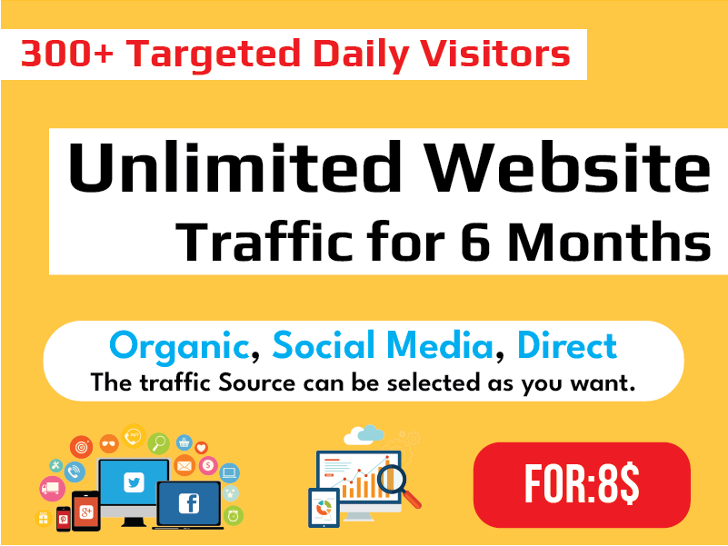 Unlimited Website Traffic For 6 Months - Trackable on Google Analytics