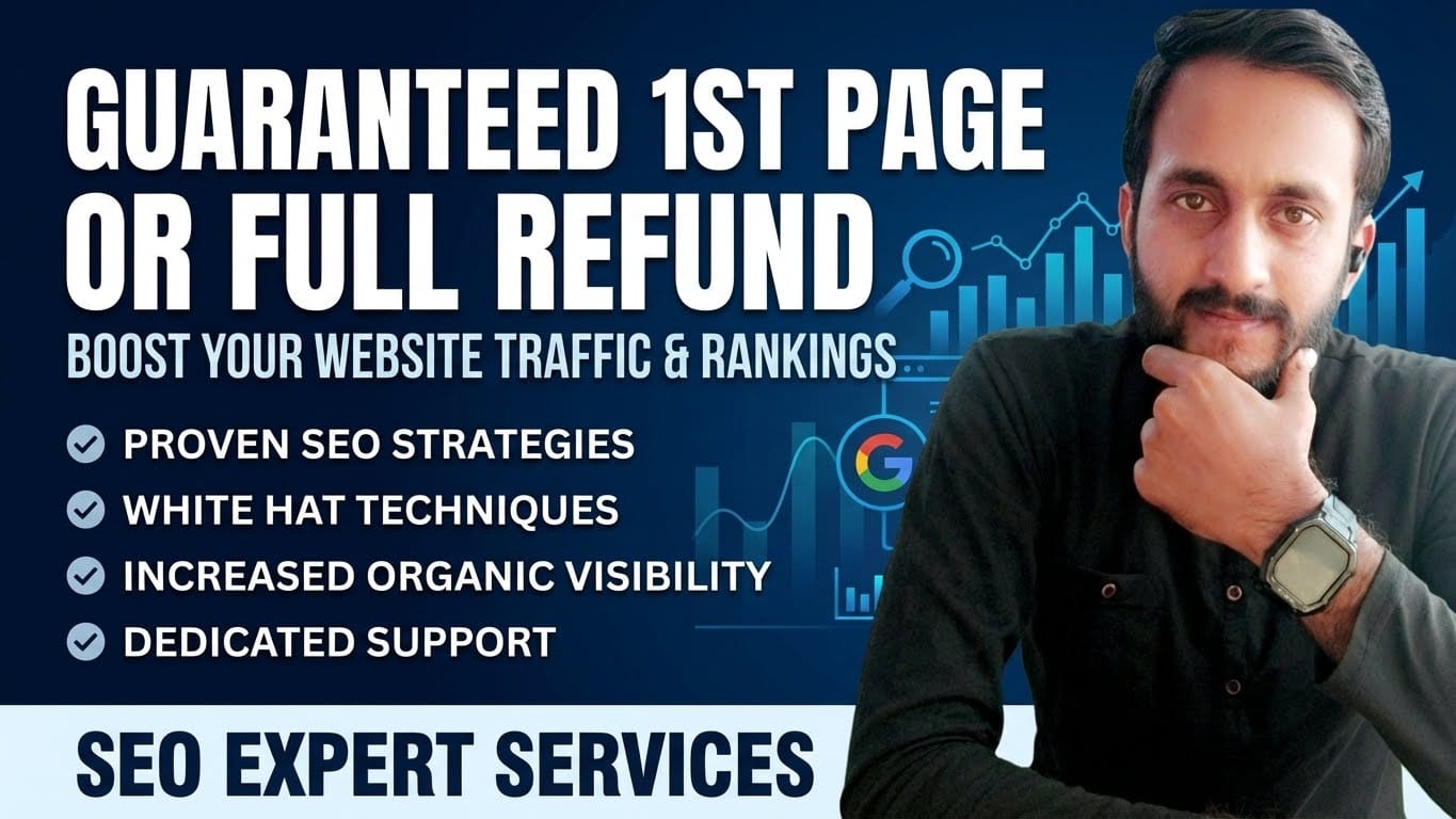 Rank Your Website on Google First Page or Get 100% Money Back