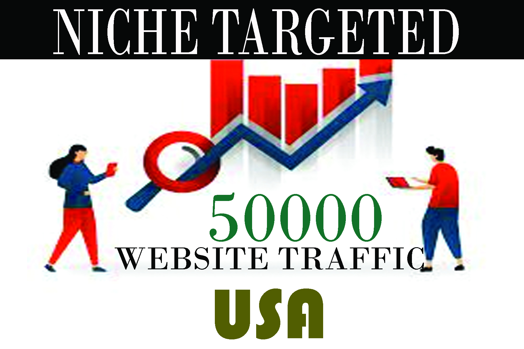 provide 50k niche targeted website,real usa traffic,visitors