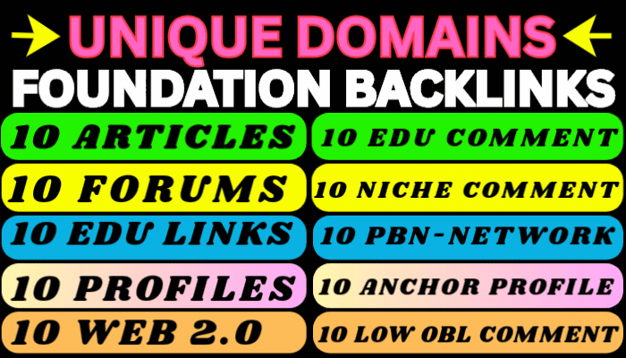 I will create strong premium foundation manual backlinks for ranking your website