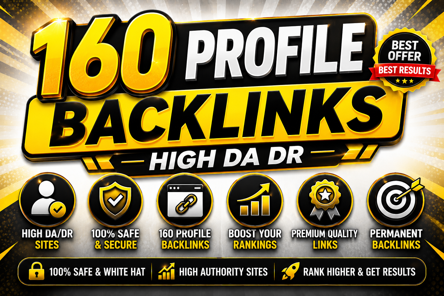 Get top 160 Premium Profile Backlinks with completely free login details buy 2 get 1 free