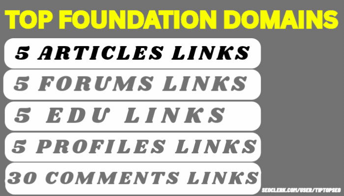 I will create strong premium foundation backlinks
