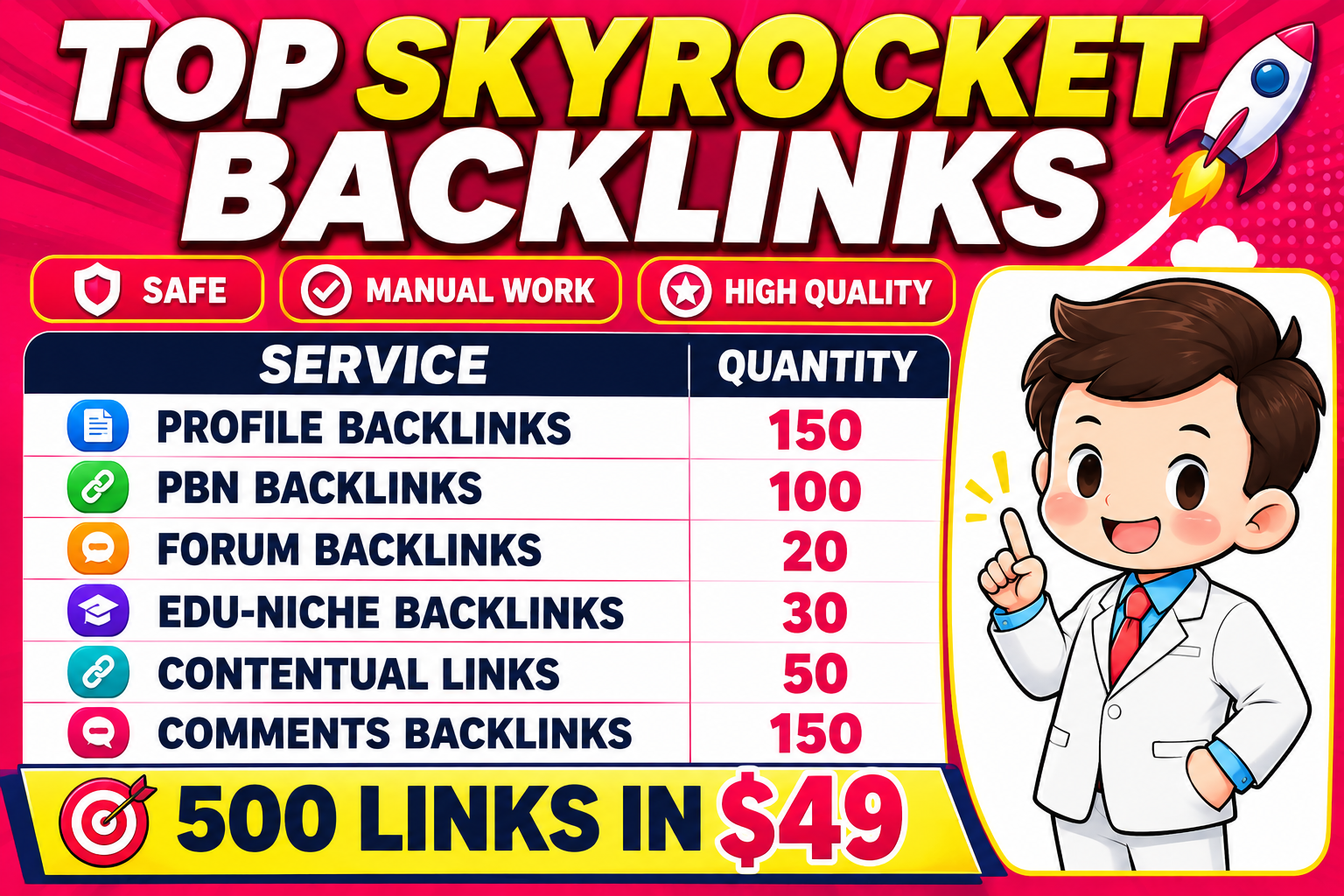 I Will Build 500 Premium SEO Backlinks Including 100 PBN Contextual Links