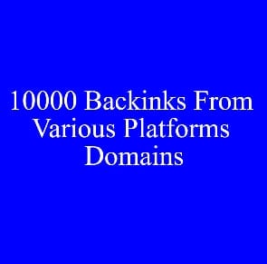 I Will Give 10000 Backinks From Various Platforms Domains