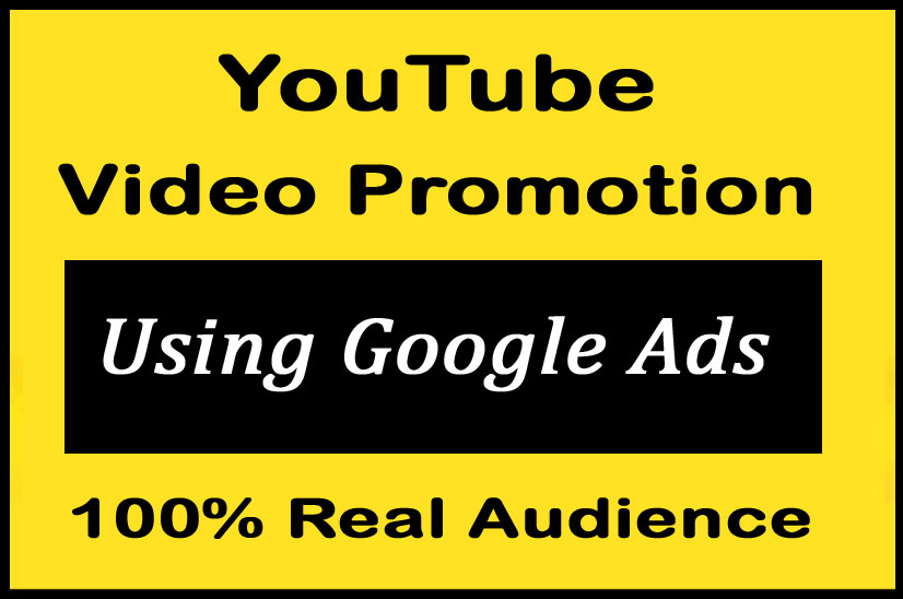 2000 YouTube video Audience via google ads Promotion