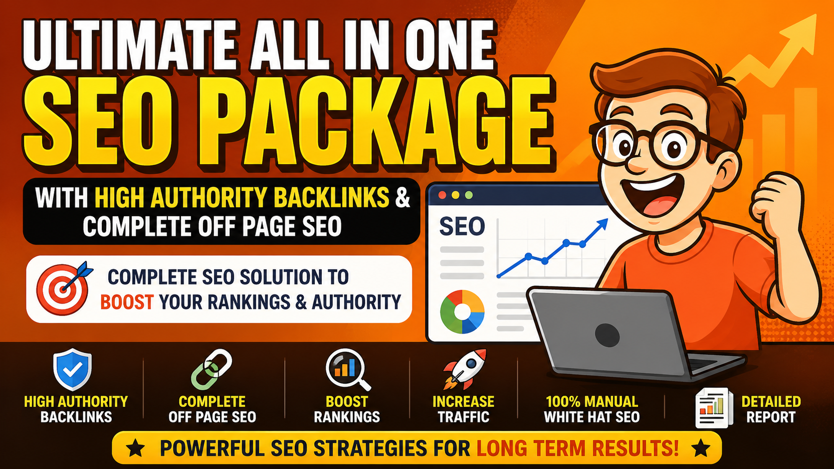 Ultimate All in One SEO Package with High Authority Backlinks & Complete Off Page SEO