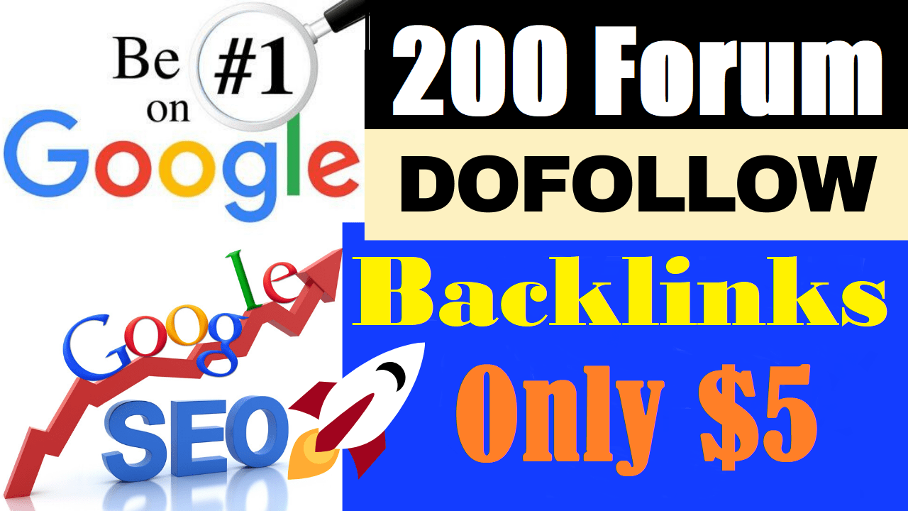 I will do 200 high authority SEO dofollow forum profile backlinks with ranking