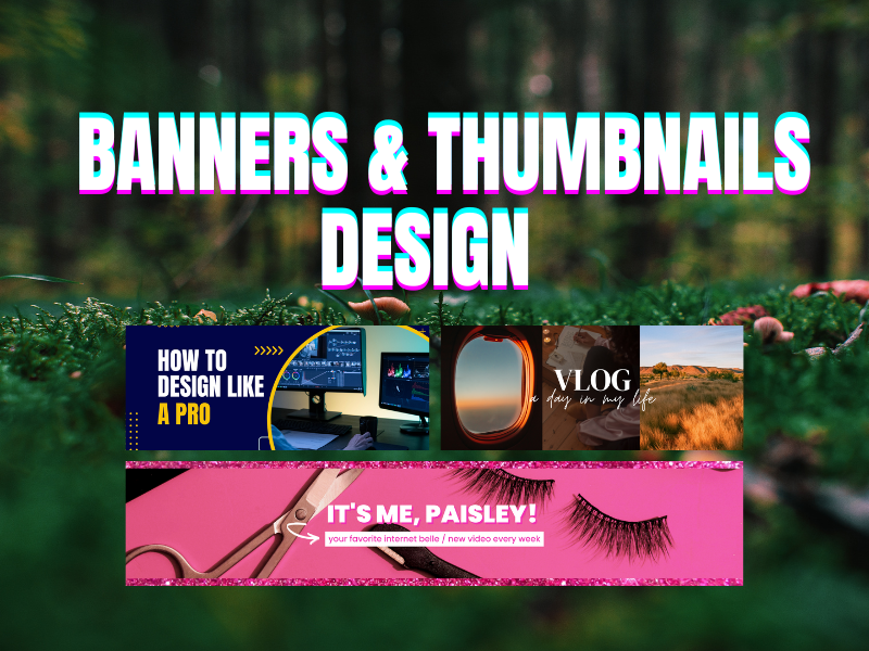 High Quality Banners design for youtube and videos