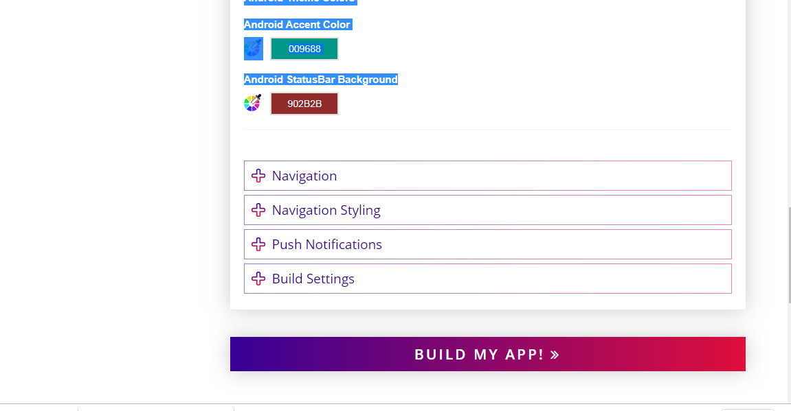 I will give you an app builder to convert any website to native mobile app 