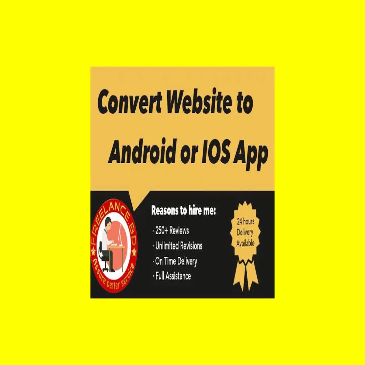 I will give you an app builder to convert any website to native mobile app 