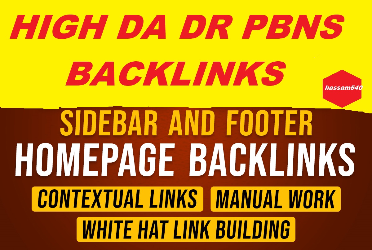 Create 20 PBNs Sidebar & footer Homepage backlinks 