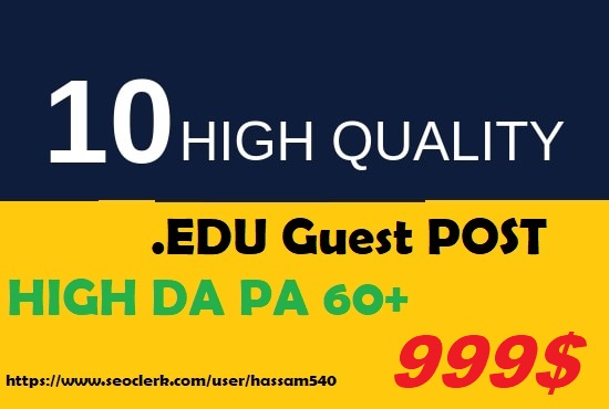 10 EDU Guest Posts DF On High Authority Sites