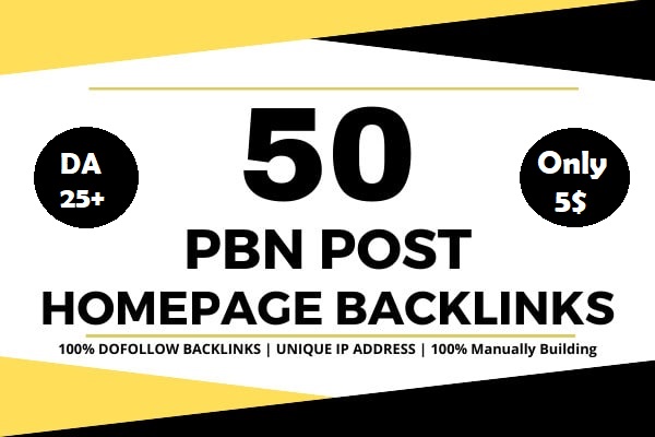 Build 50 powerful SEO permanent PBNs backlinks high DA 25+ homepage
