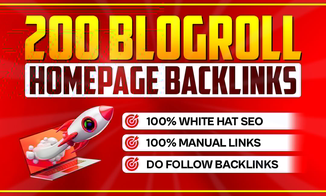 Powerful 200 Blog Roll/Sidebar PBN DA/DR 50+ Homepage...