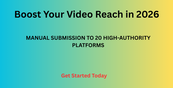 I will manually submit your video to 20 high authority video sharing sites