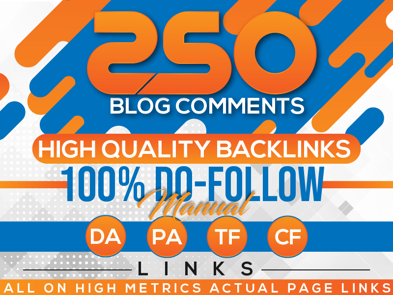 Manually 120 blog comment seo backlinks with high authority da
