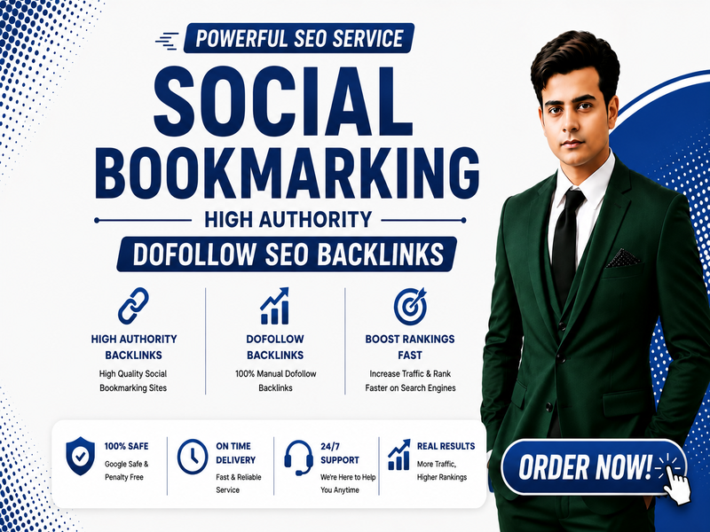 High Authority bookmarks SEO Backlinks to get organic...