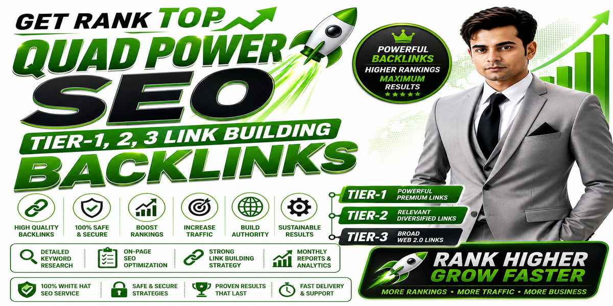 Get Rank Top with Quad Power SEO Link Building