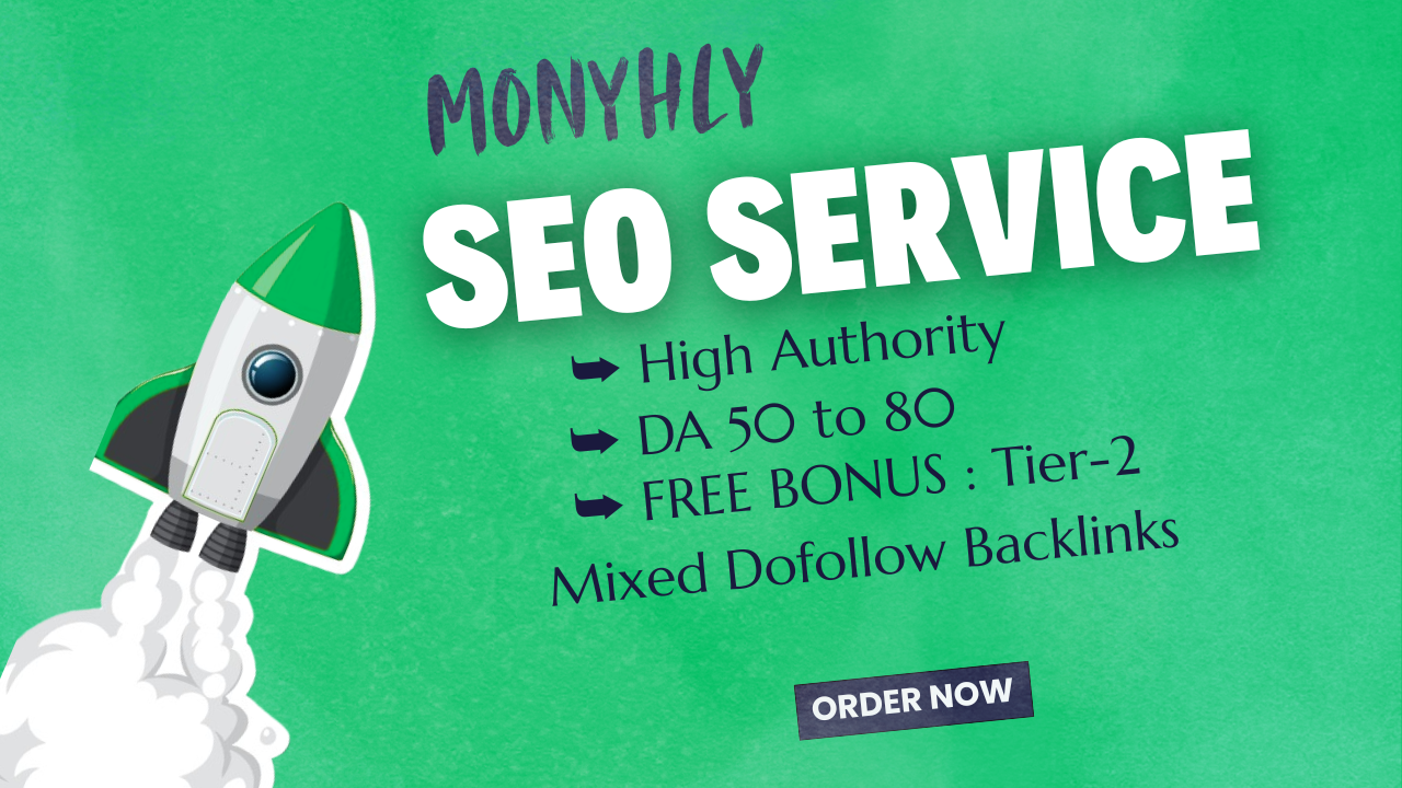 Monthly off page SEO service with link building, bac...