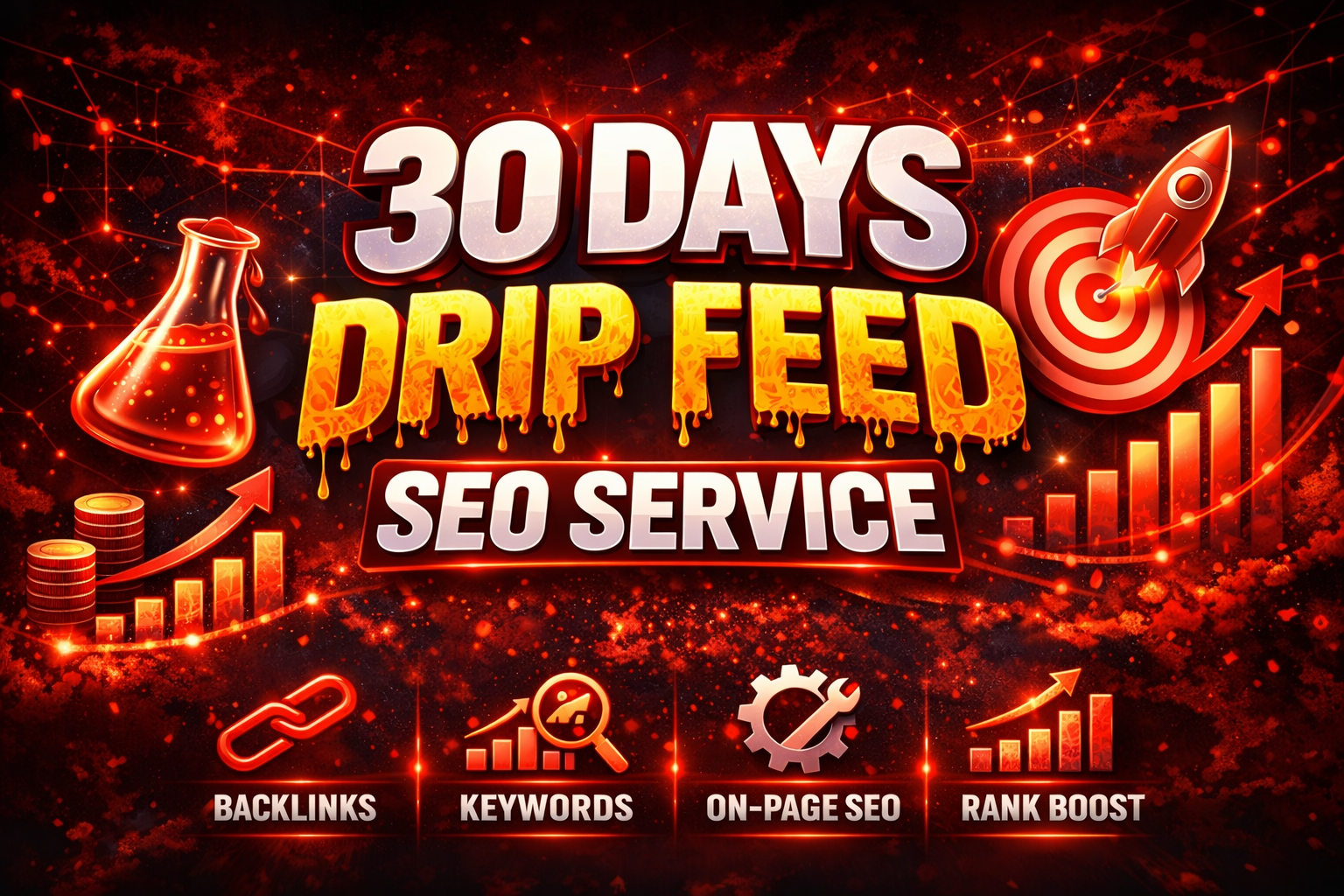 DAILY 10 HIGH DA BACKLINKS - 30 Days Drip Feed SEO Se...