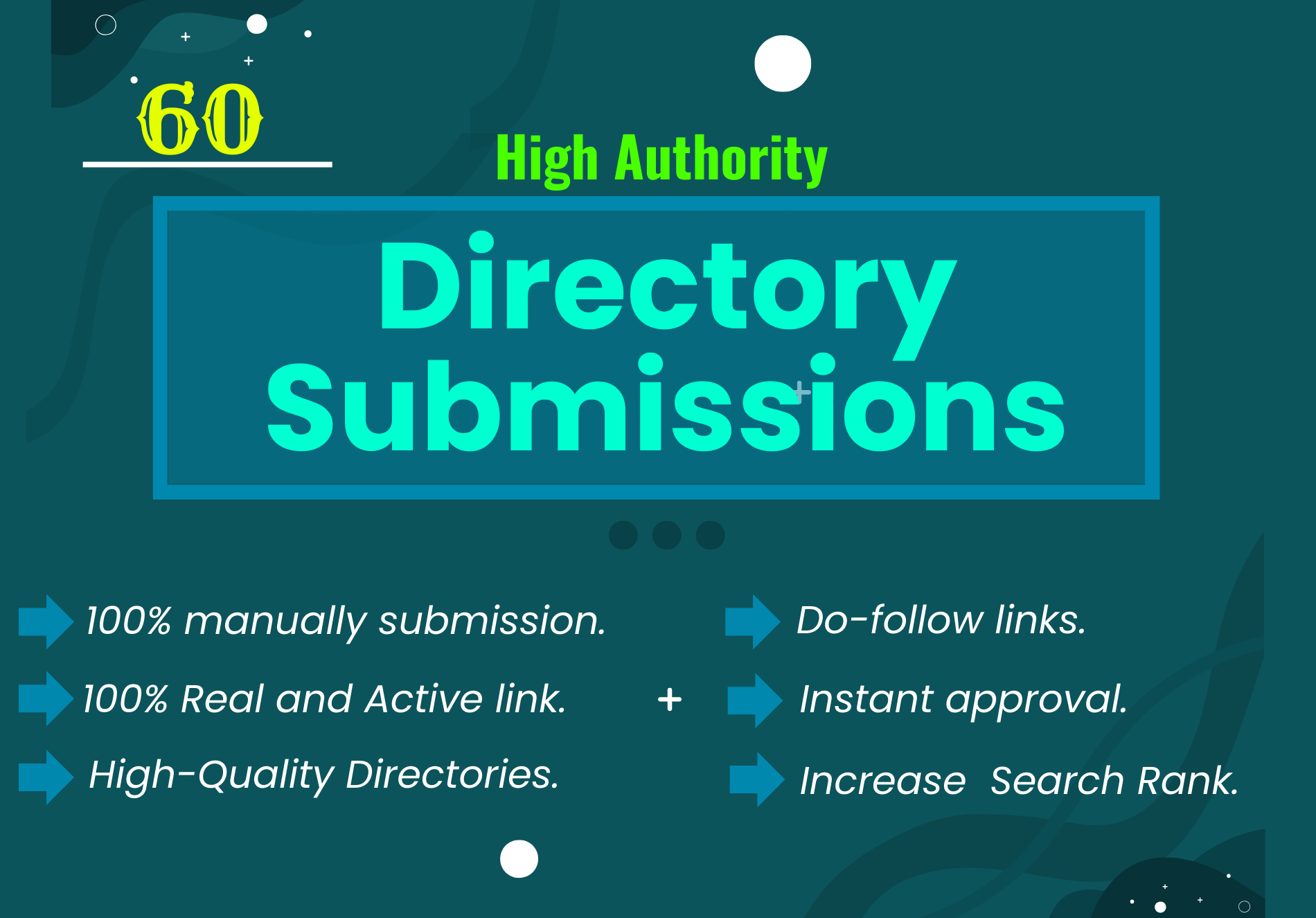 Manually create High authority 60 Directory submissions.