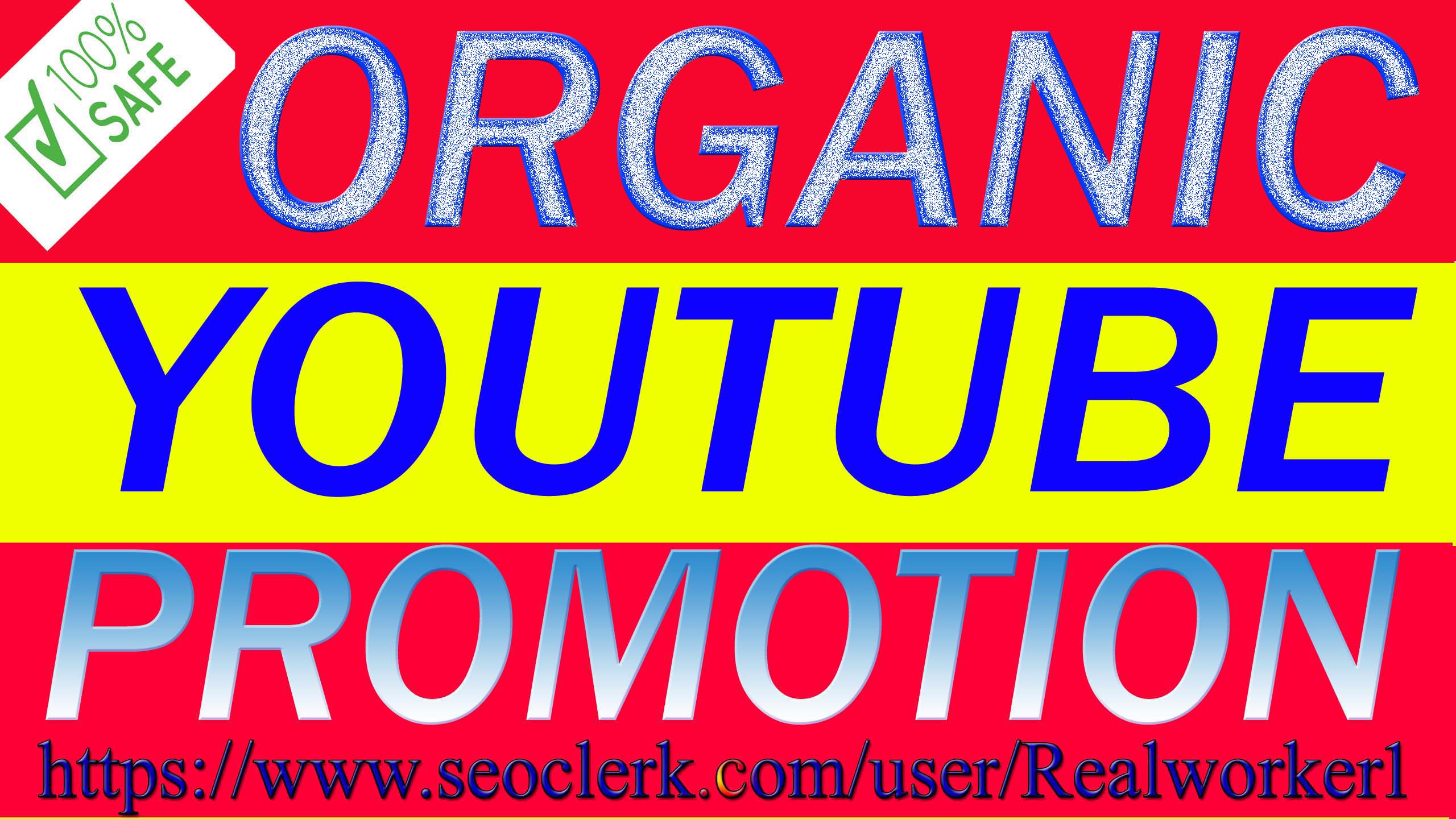 We Will Do Quick YouTube Video & Chanel Boost Via Real Audience