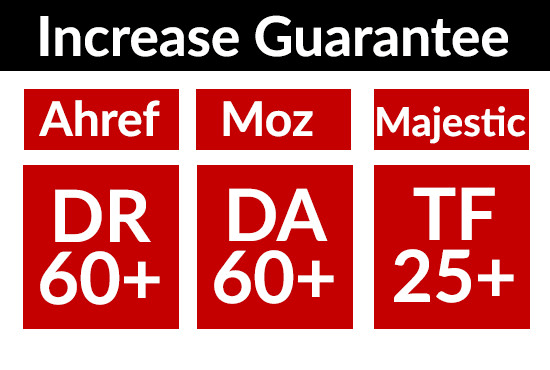 I will increase domain rating DR ahrefs domain authority da tf