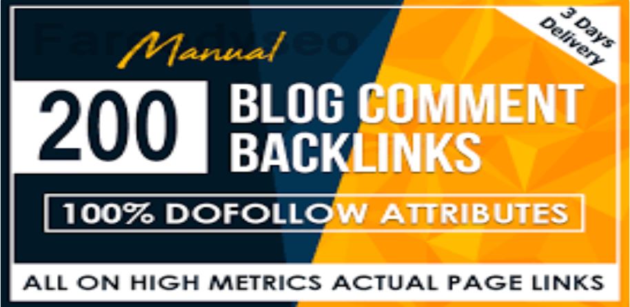 I Will 200 Blog Comments On Actual Page Of High Da Pa Links Manually