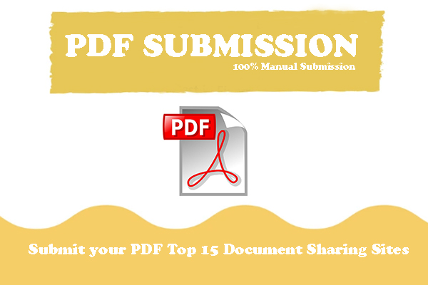 Submit a PDF submission to 15 document sharing sites