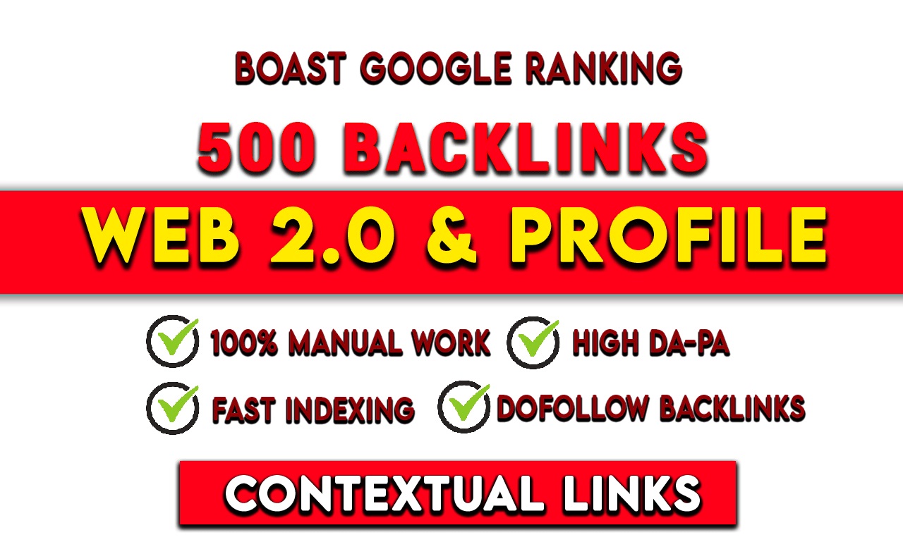 Total 500+ High Authority exclusive DA 50+ Dofollow backlinks With 500+ Words Article