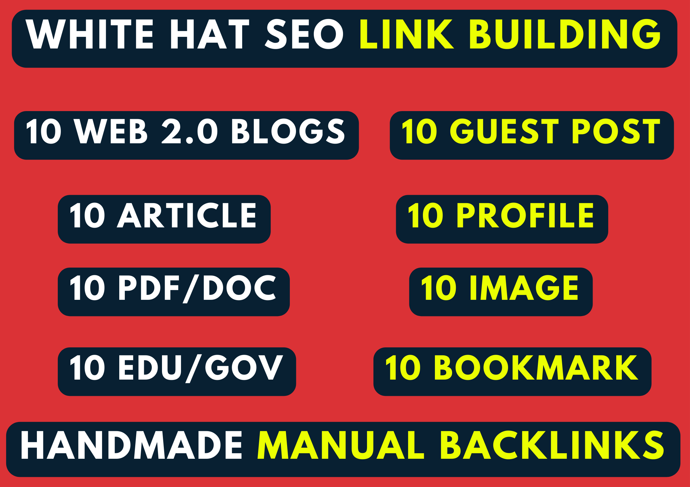 Shoot up your ranking with 80 high quality Manual SEO Backlinks