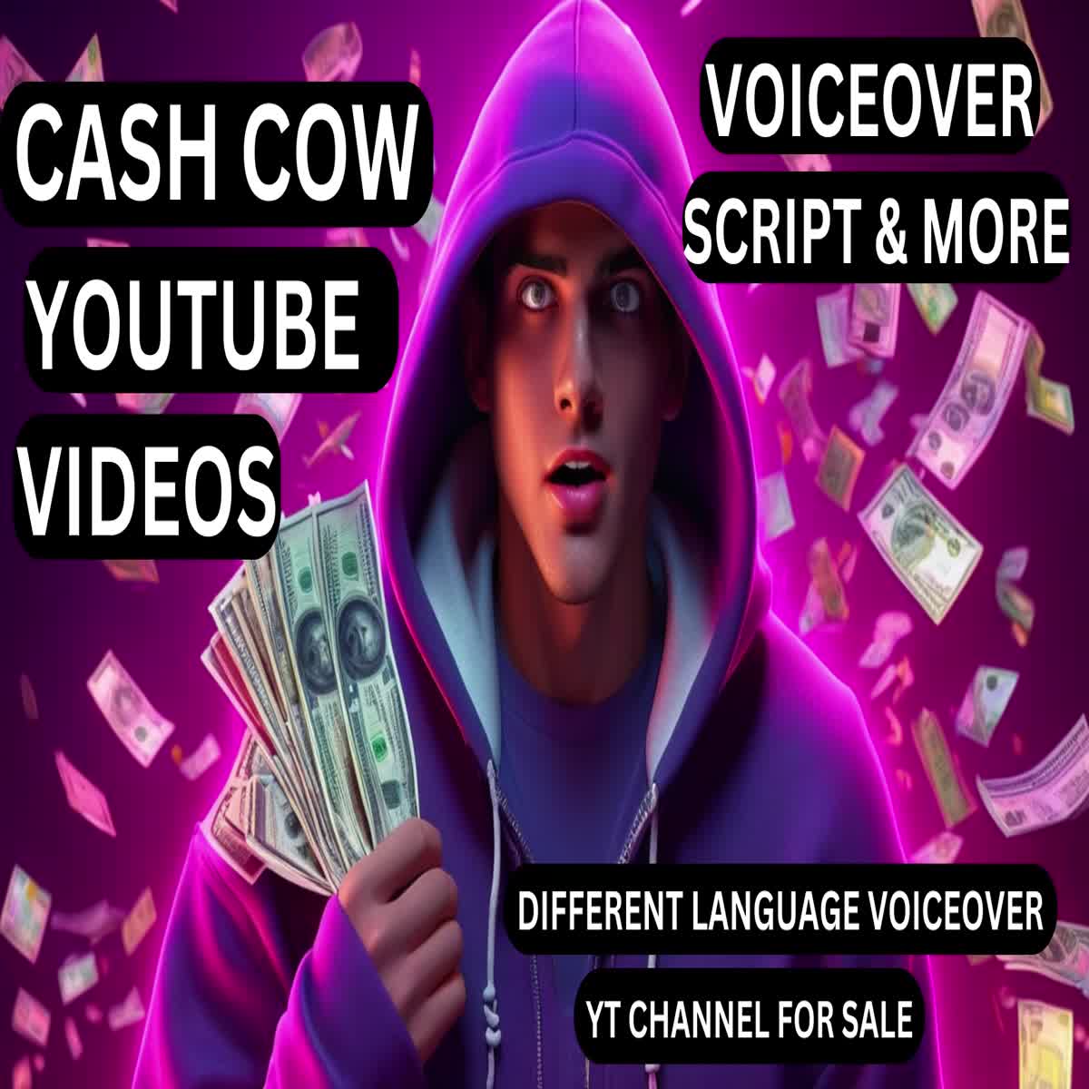 I will create Faceless YT, Cash Cow YT Videos, Faceless Videos