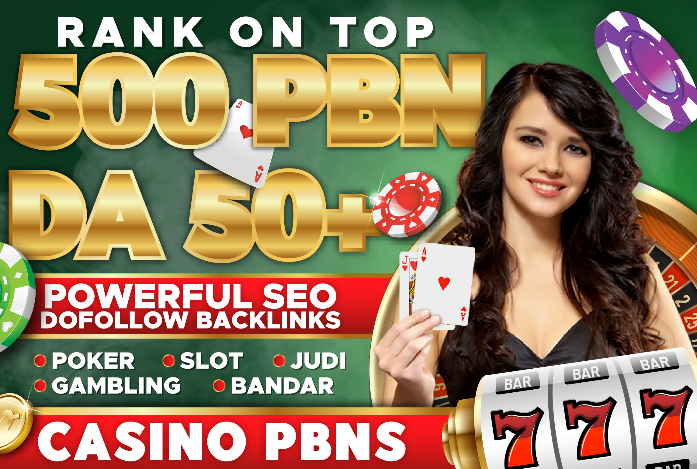 500 PBN DA 50+ JUDI | CASINO | POKER | GAMBLING | SLOT Dofollow Backlinks