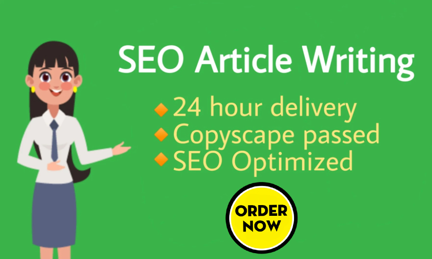 I will do seo optimized article writing in 24 hours