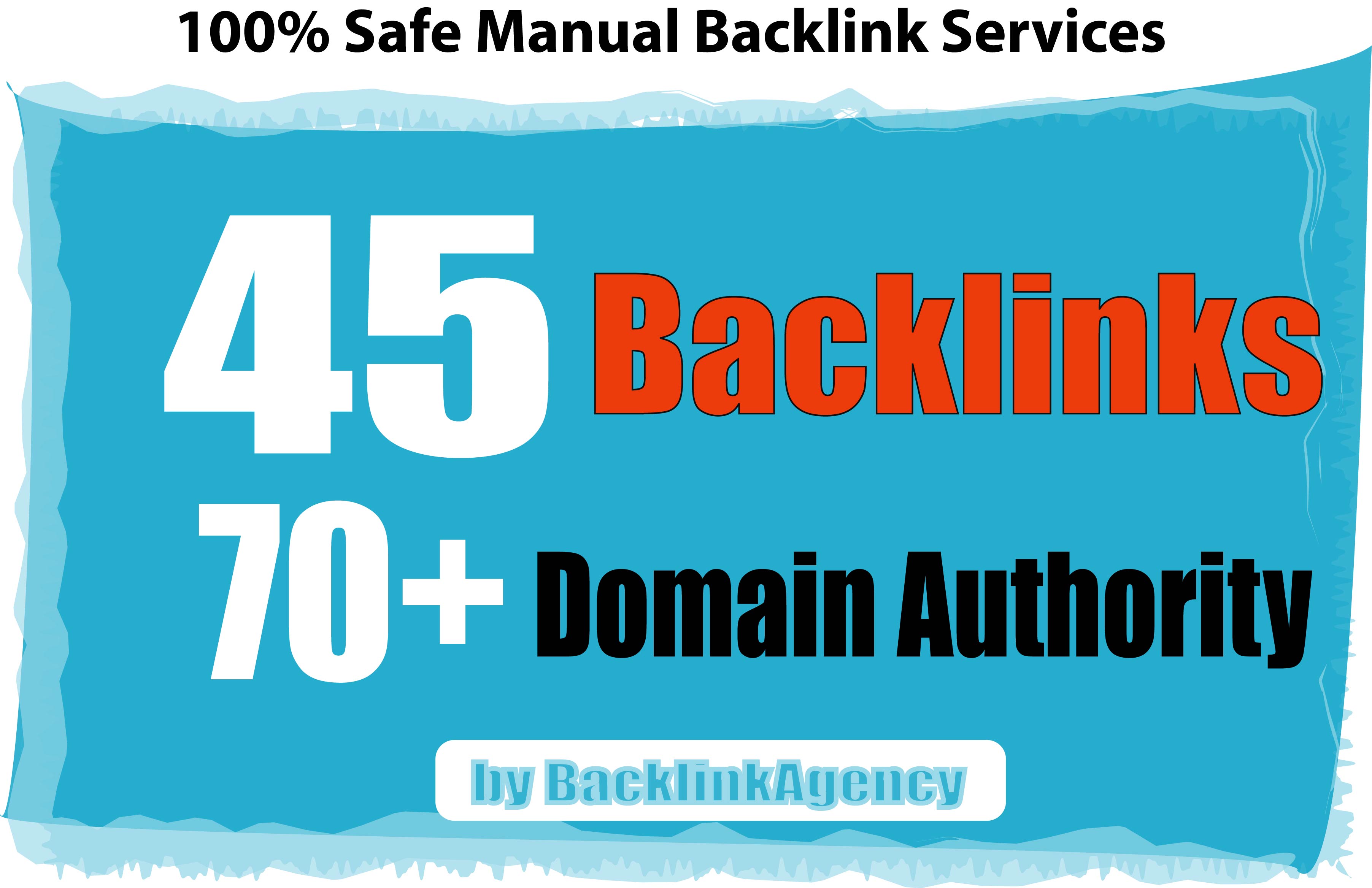 45 Backlinks from DA 75 High Domains, Skyrocket Your Google RANKINGS NOW