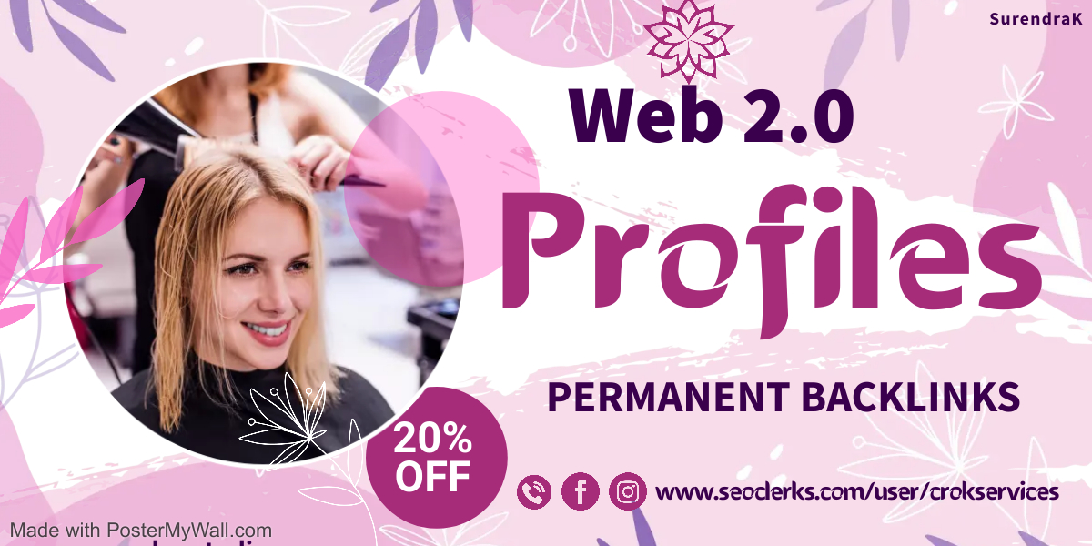 Get 40 High PR Authority Web 2.0 Profile Links To Increase Your Web Ranking