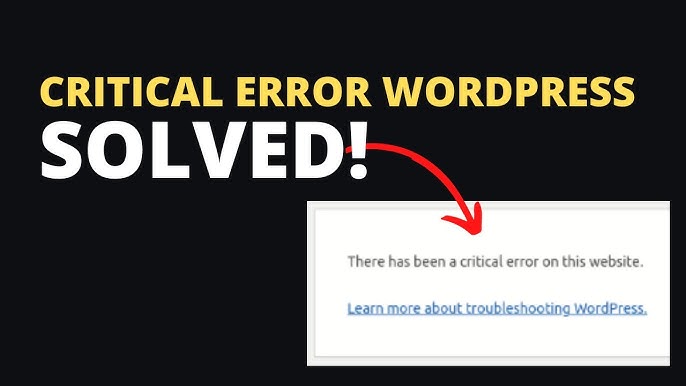 I will fix critical error wordpress website without l...