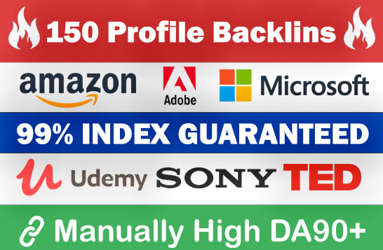 Build 150 Profile Backlinks From Amazon, Microsoft, Sony Etc