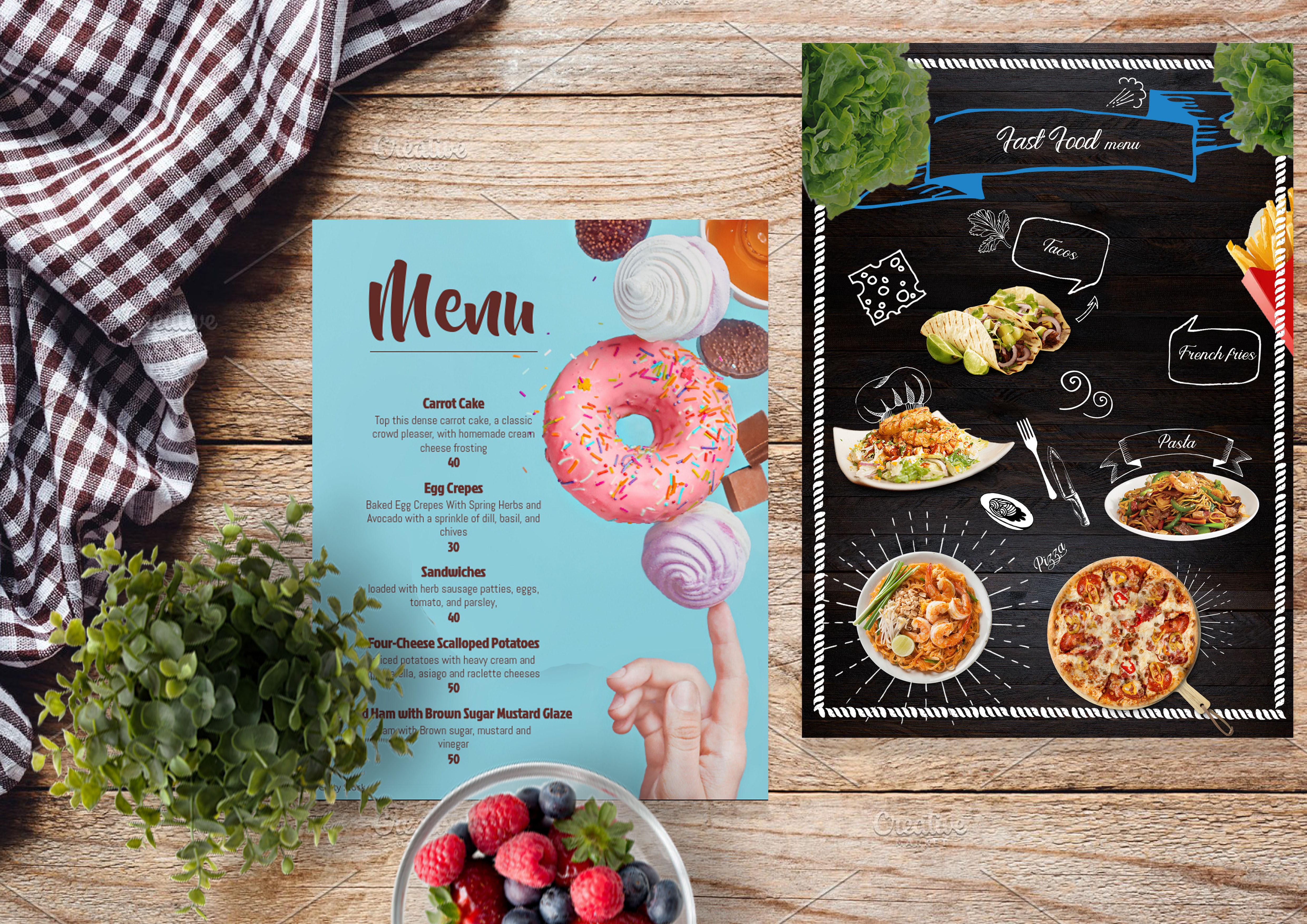 Great restaurant menus and flyers within 4 hours