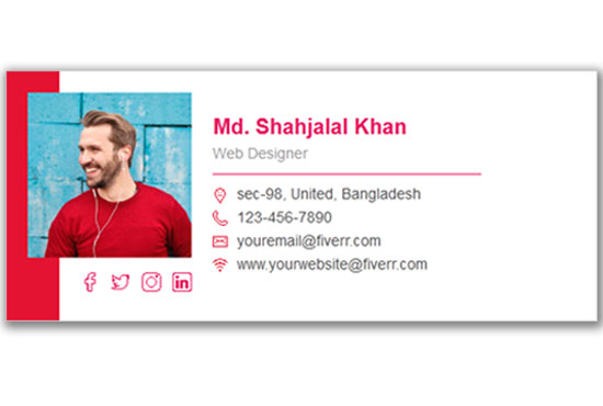 code clickable HTML email signature for gmail, iphone, outlook