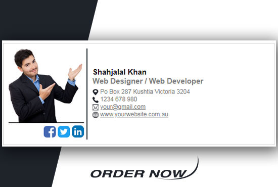 code clickable HTML email signature for gmail, iphone, outlook