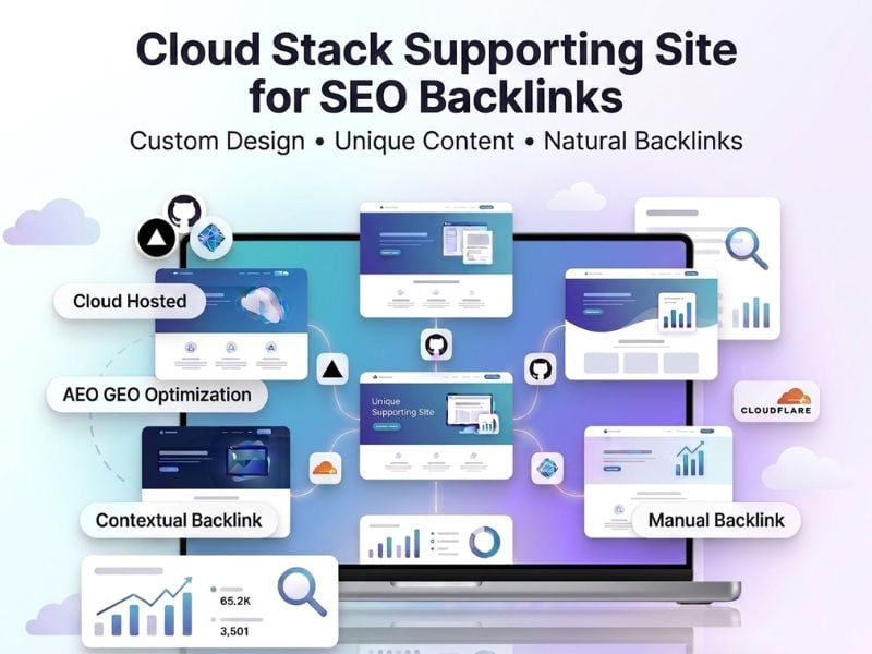 Build 1 Unique Cloud Stack Supporting Site for SEO Backlinks