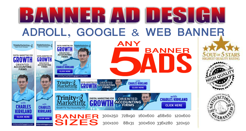 Premium Quality Banner Ad Design - Adroll, Google and Web Banner