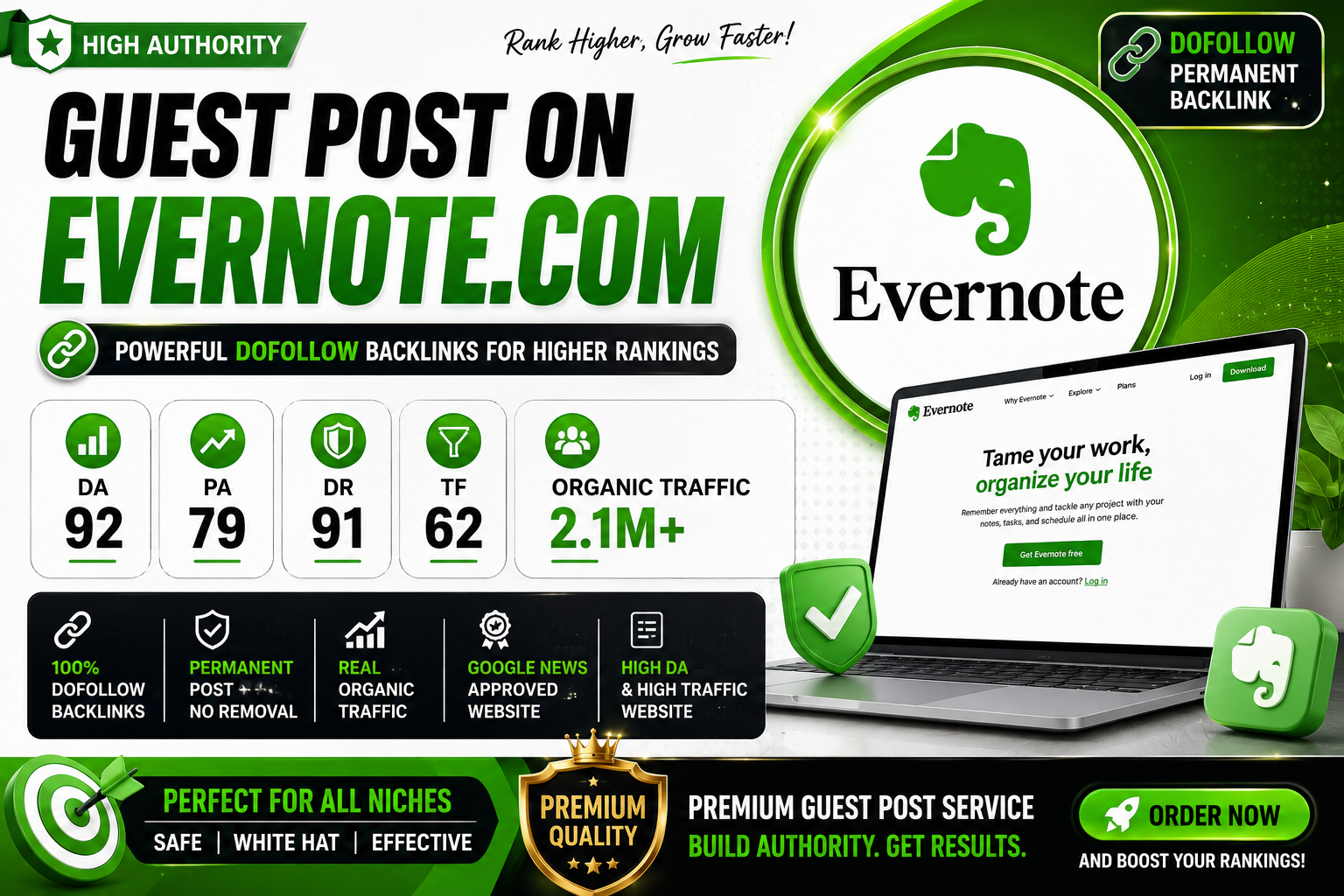 Publish Guest Post On Evernote. com DA 92 with With Safe Guaranteed Dofollow permanent backlinks 