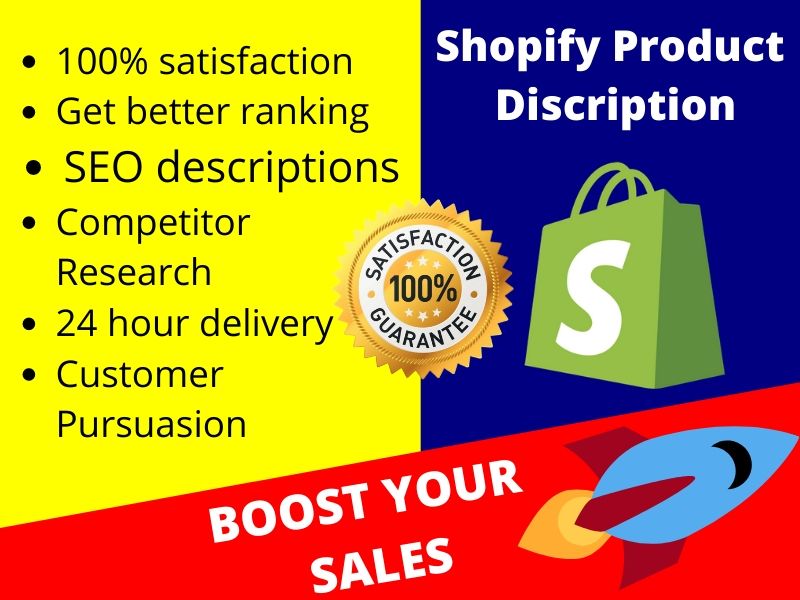 write unique and persuasive shopify product descripti...