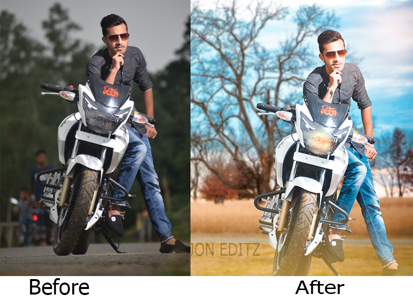 Photo Retouching and Background Changing Manipulation