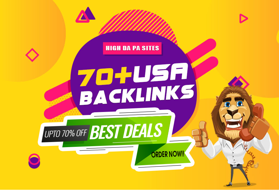 Manually Build 70+ Dofollow High Authority DA 90+ USA Backlinks