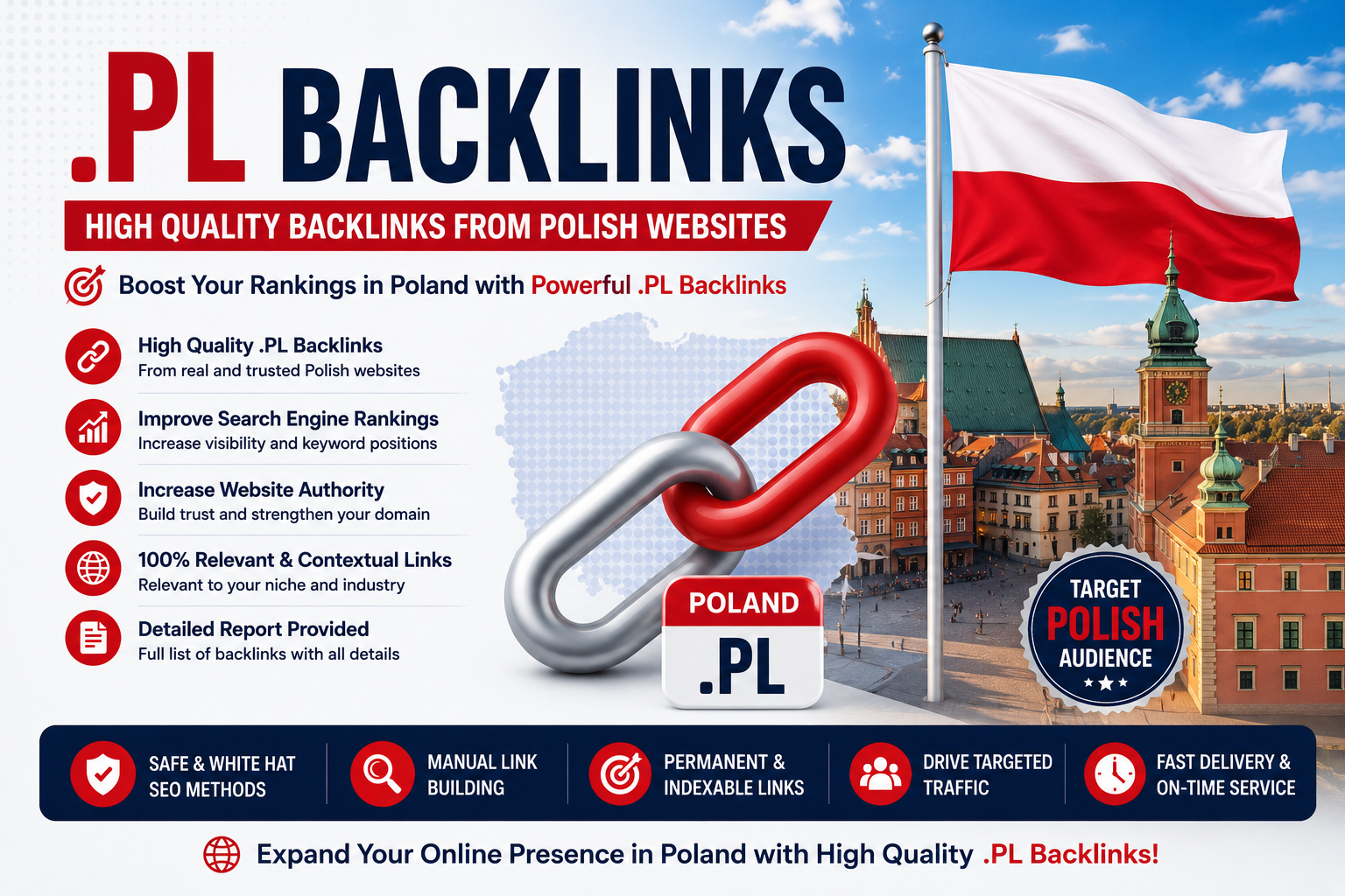 I will do 4 .pl poland backlinks link building seo off page 