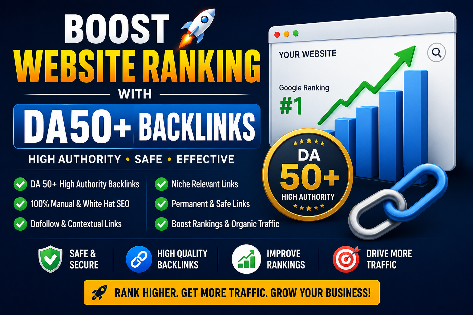 I will do Boost Website Ranking with High-Quality SEO 300 Backlinks
